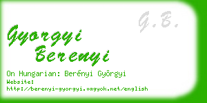 gyorgyi berenyi business card