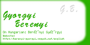 gyorgyi berenyi business card